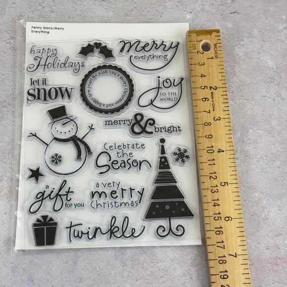 Mixed Lot of 3 Memory Box Holiday Dies Penny Black Stamp Winter Snowflake Tree - Picture 3 of 7